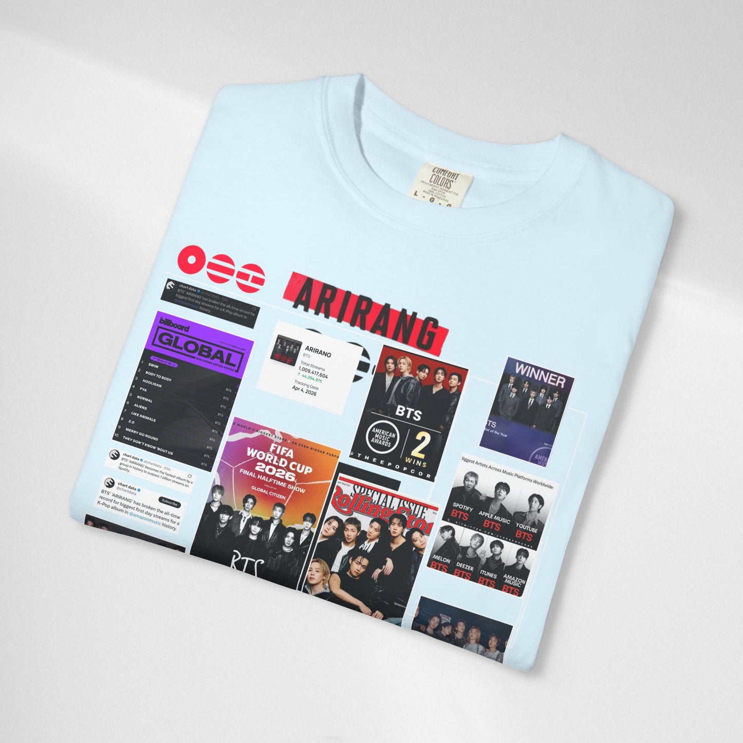 BTS  ARIRANG Collage Graphic T-Shirt — K-Pop Fan Tribute Tee