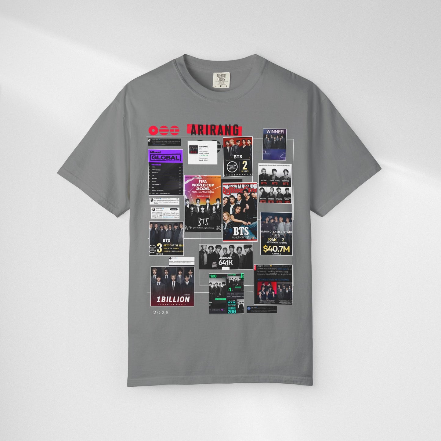 BTS  ARIRANG Collage Graphic T-Shirt — K-Pop Fan Tribute Tee