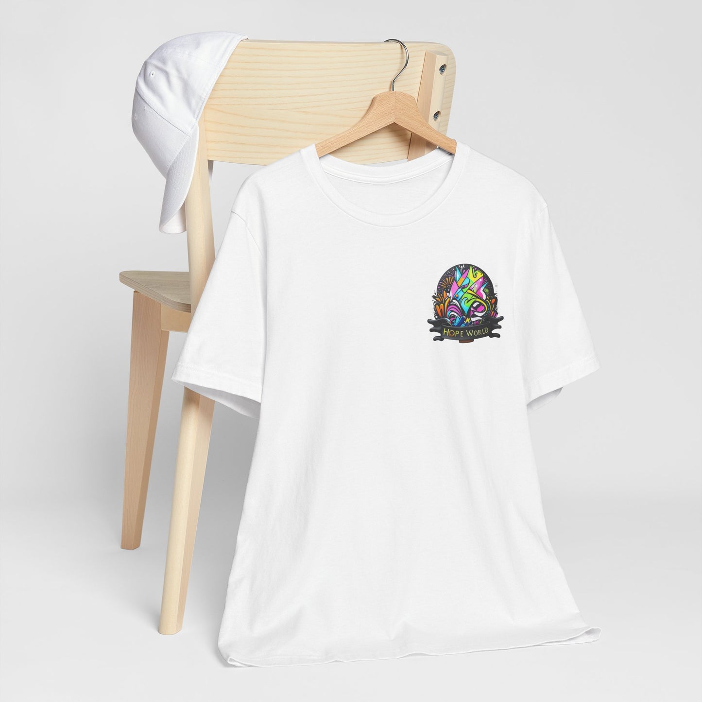 Hope World Graphic Tee — Colorful Graffiti BTS-Inspired Shirt