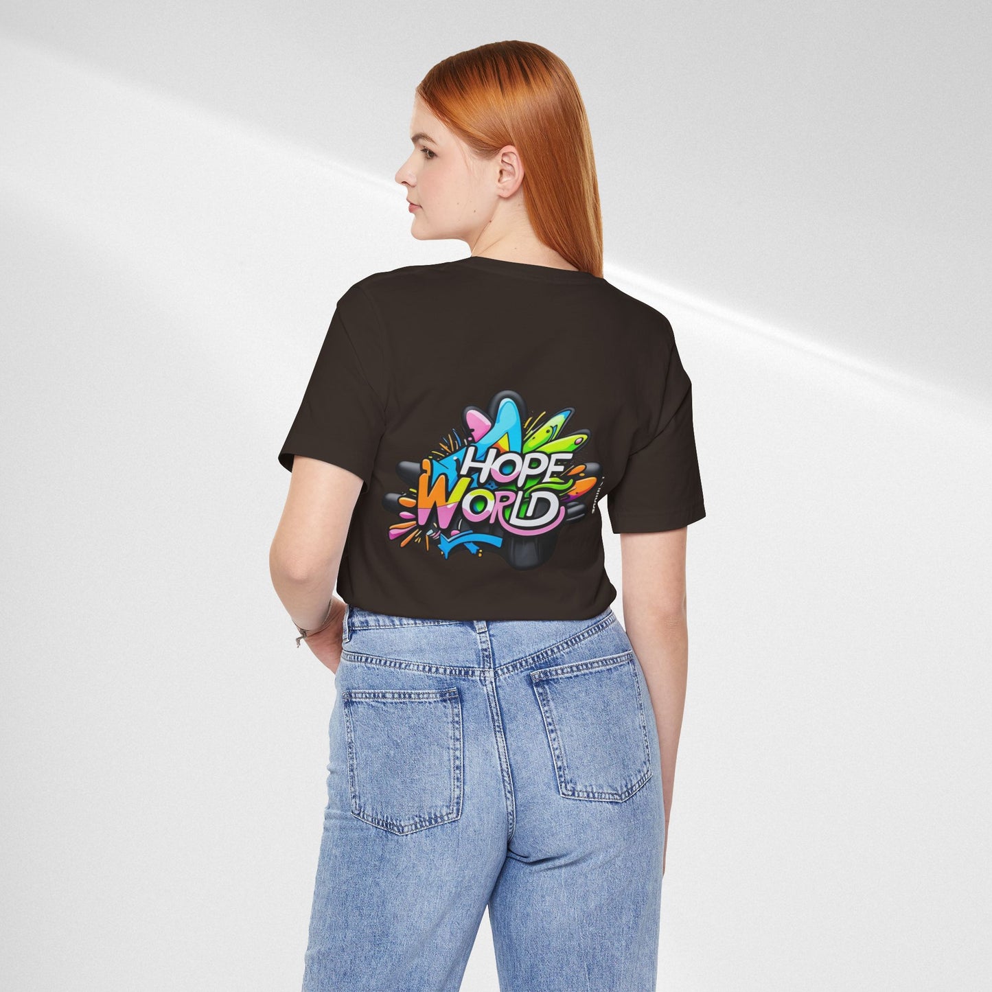 Hope World Graphic Tee — Colorful Graffiti BTS-Inspired Shirt