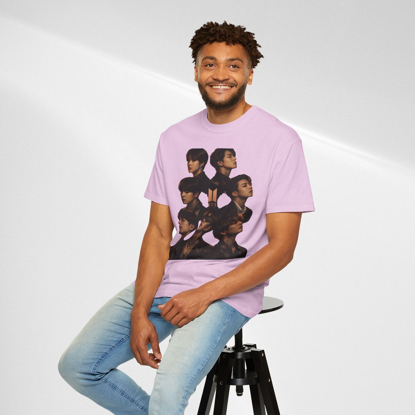 BTS Portrait Collage T-Shirt — Dark Mood Graphic Tee