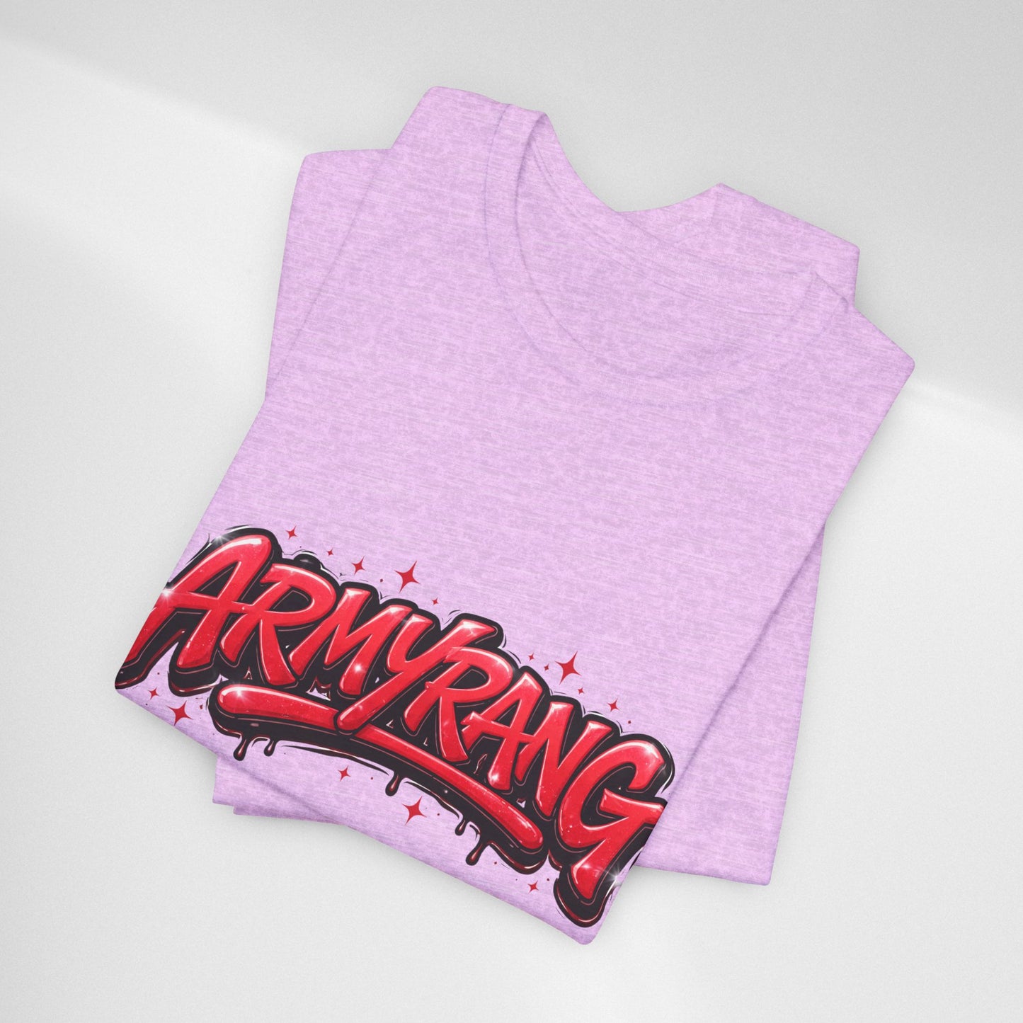 BTS T-Shirt — 'ARMYRANG' Red Graffiti Logo Tee