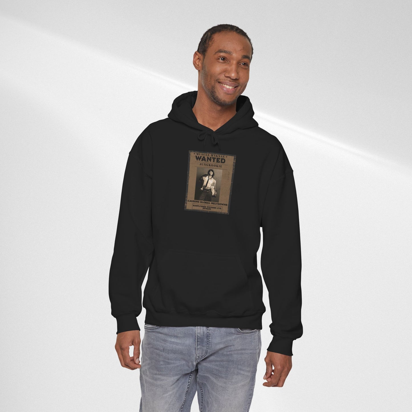 Hoodie — Vintage JK 'WANTED' Poster Graphic Pullover