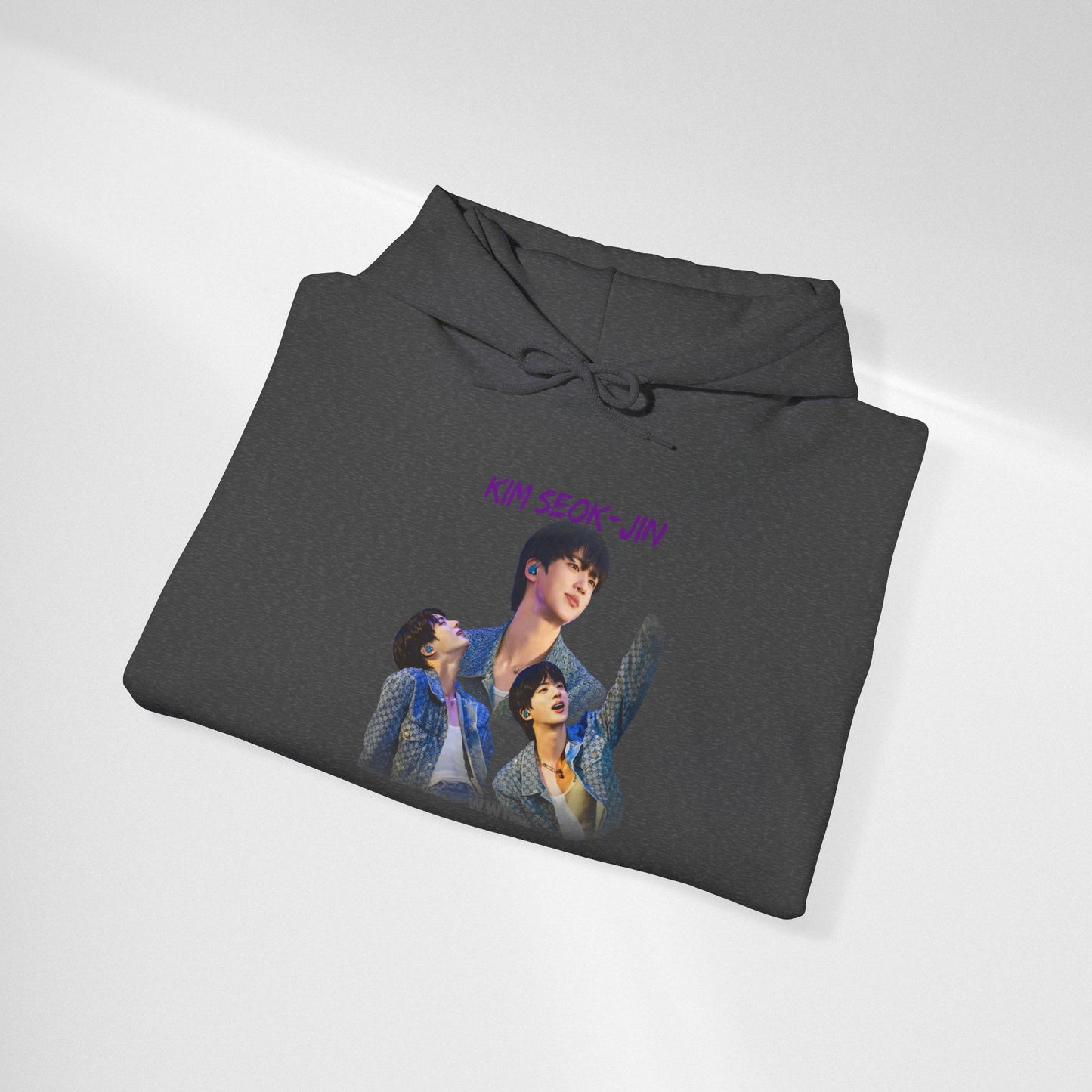 JIN Graphic Hoodie — Artistic Three-Image Portrait Design