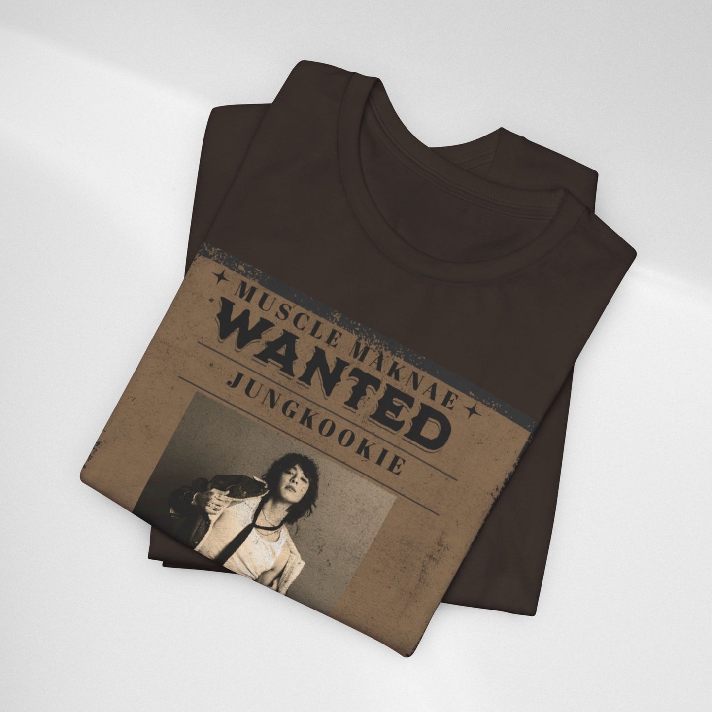 Wanted Poster Tee — 'Jungkook: Causing Global Meltdowns' Vintage K-Pop T-Shirt