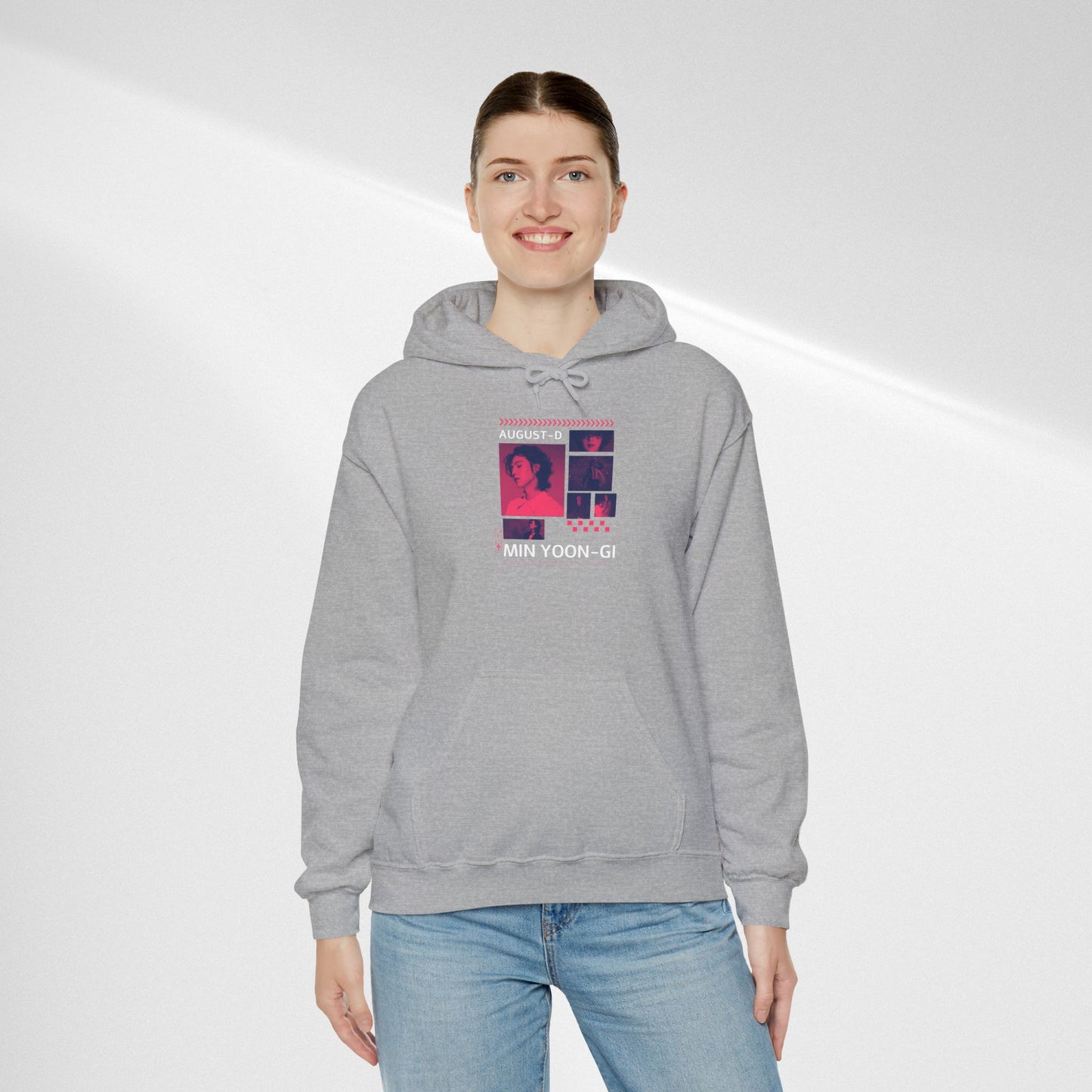 Min Yoon-gi Photo Grid Hoodie — K-Pop Retro Tour Aesthetic