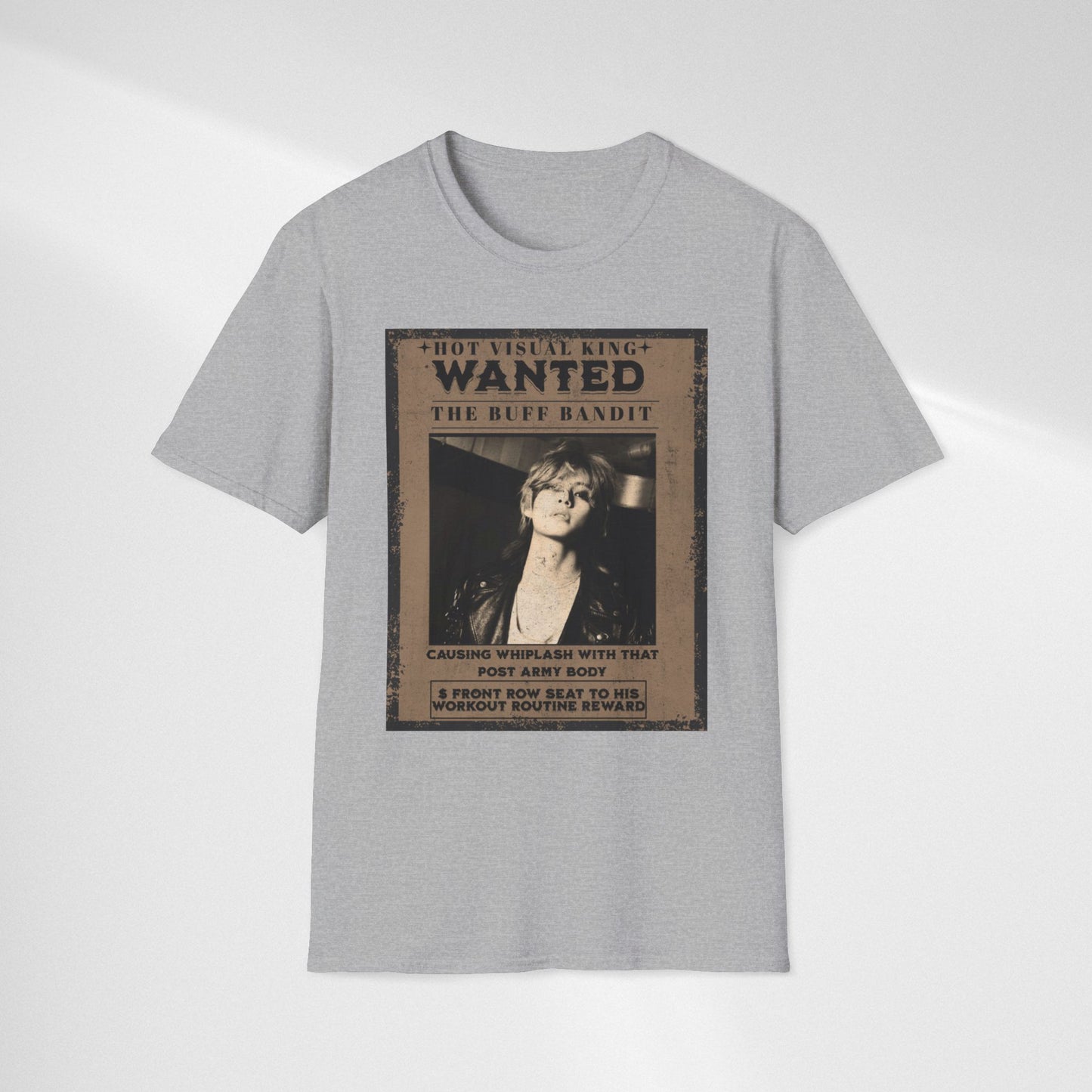 Wanted V Poster Graphic T-Shirt — "The Ruff Bandit" Vintage Western Mugshot Tee