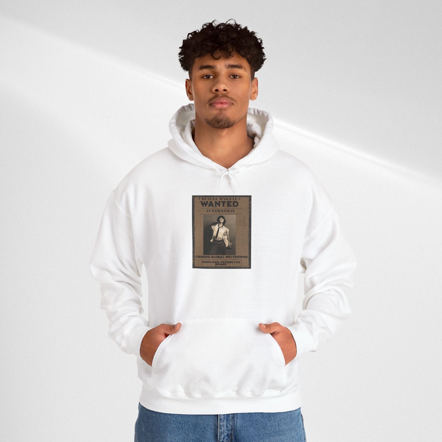 Hoodie — Vintage JK 'WANTED' Poster Graphic Pullover