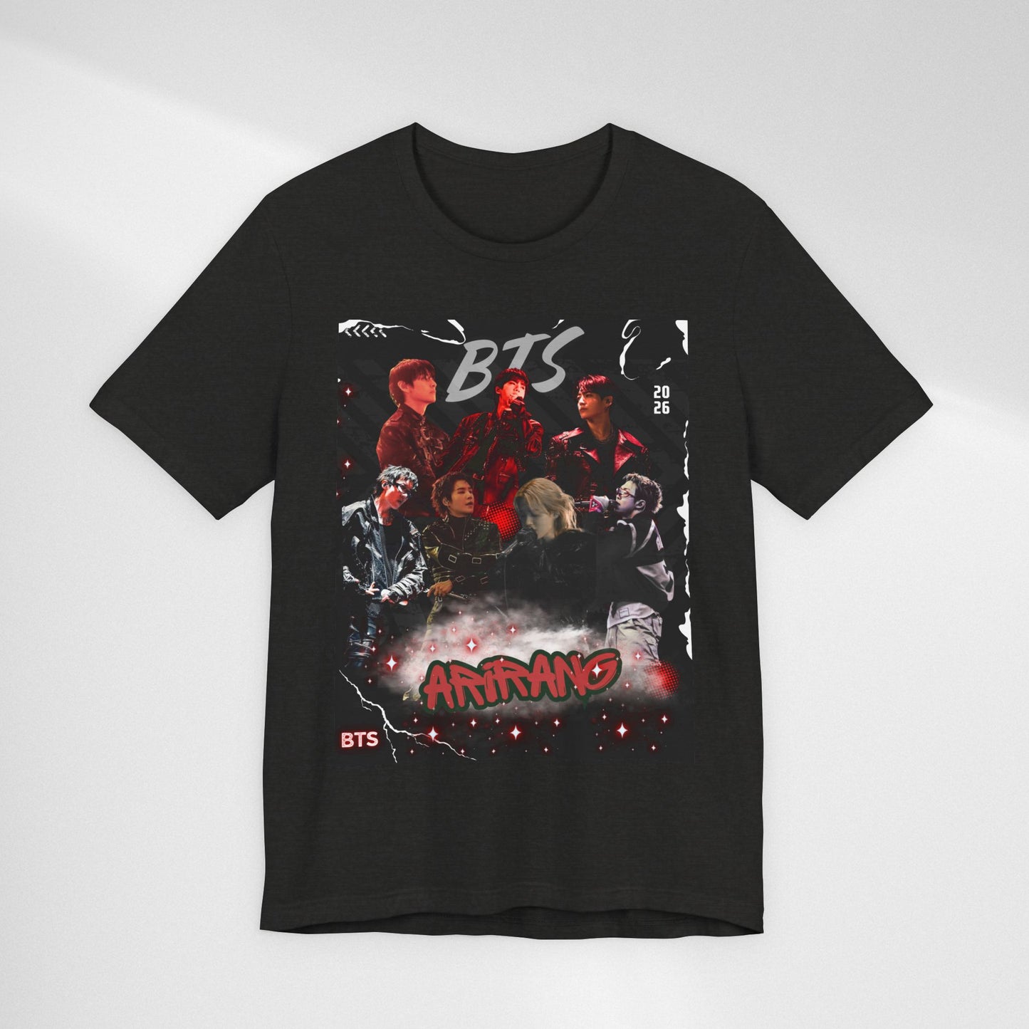 BTS ARIRANG Band Graphic Tee — 'BTS ARMY' Retro Concert Poster Shirt