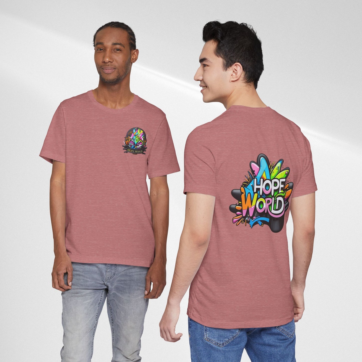 Hope World Graphic Tee — Colorful Graffiti BTS-Inspired Shirt