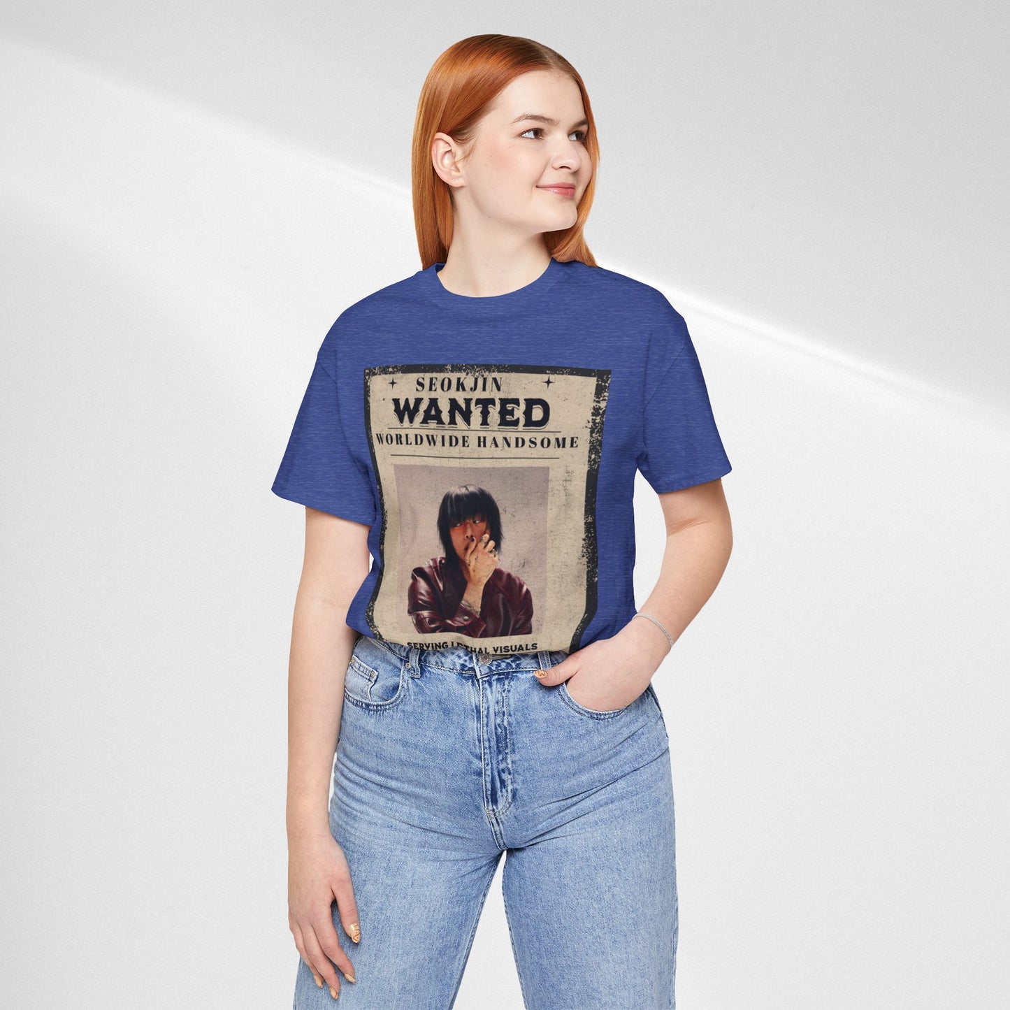 T-Shirt — 'Seokjin Wanted: Worldwide Handsome' Vintage Poster Tee