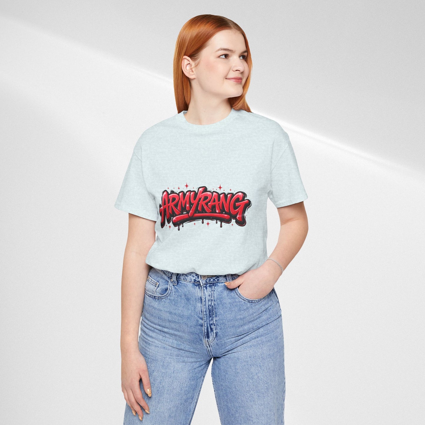 BTS T-Shirt — 'ARMYRANG' Red Graffiti Logo Tee