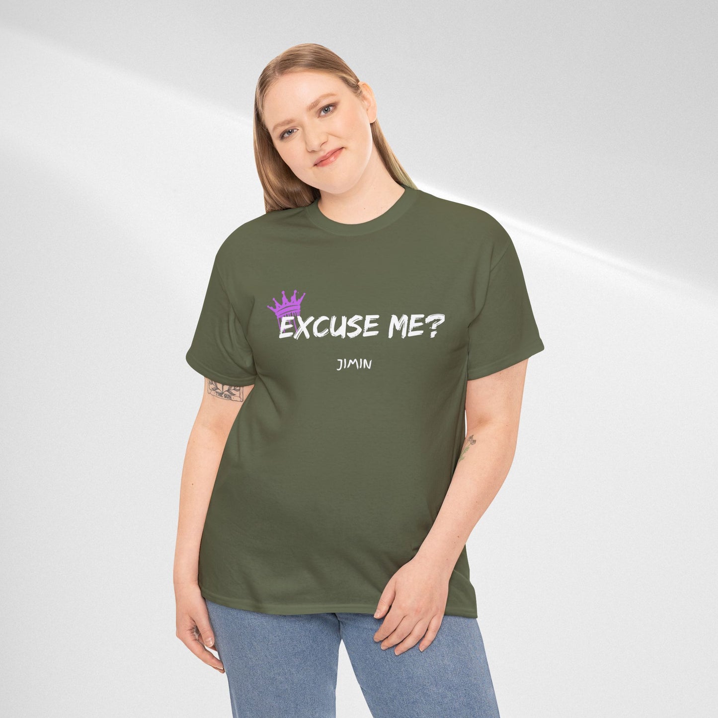 Excuse Me? Tee — Jimin Crown Graphic T‑Shirt
