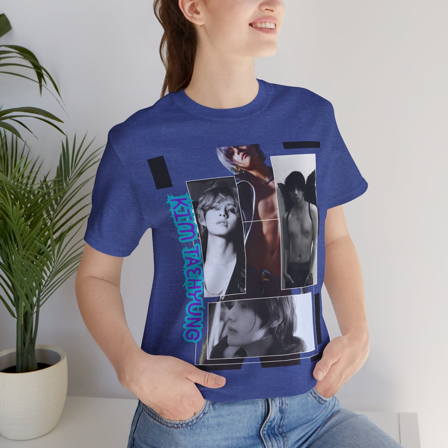 TAE Photo Collage Graphic Tee — Retro Black & White Portraits