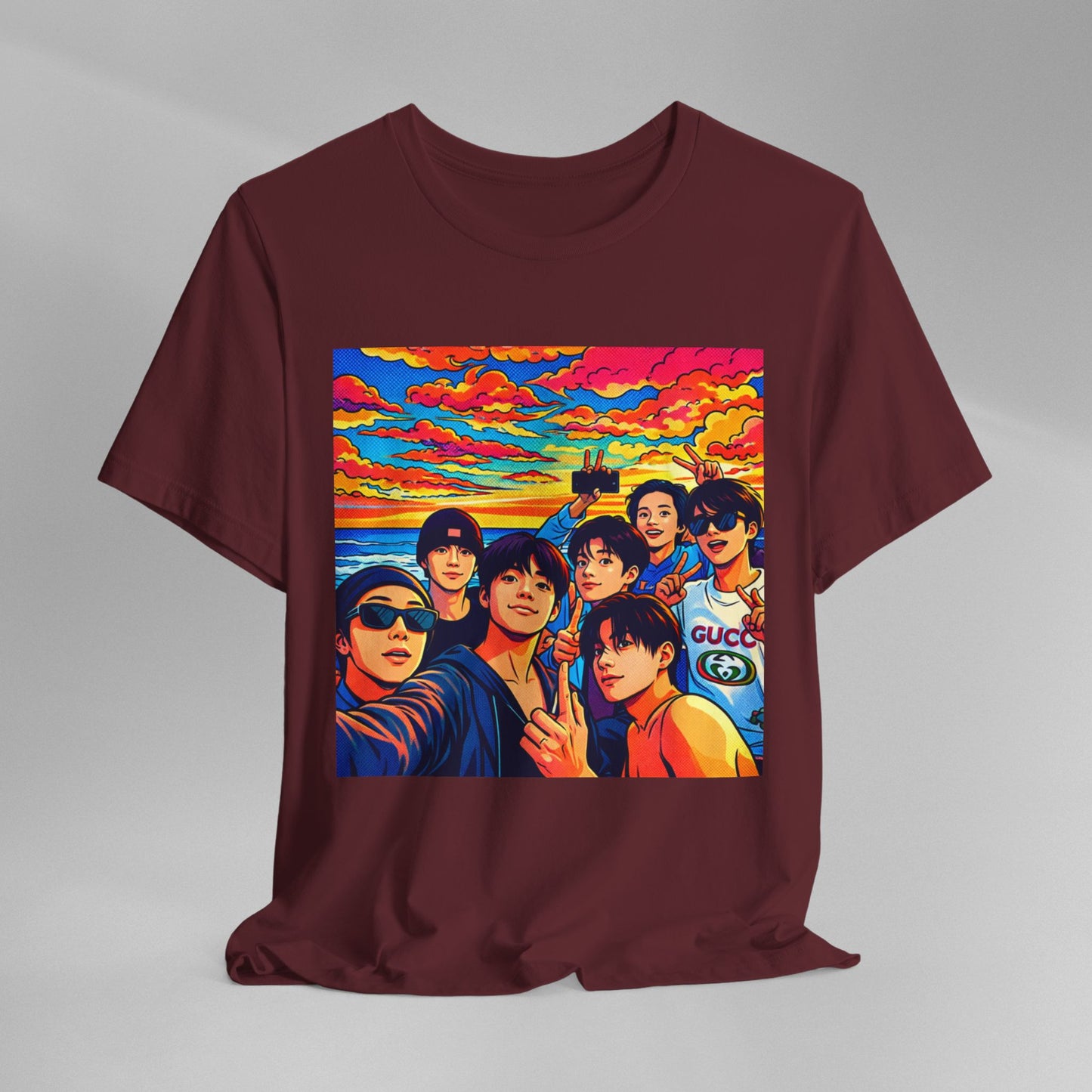 BTS Vibrant Sunset Group Portrait Tee