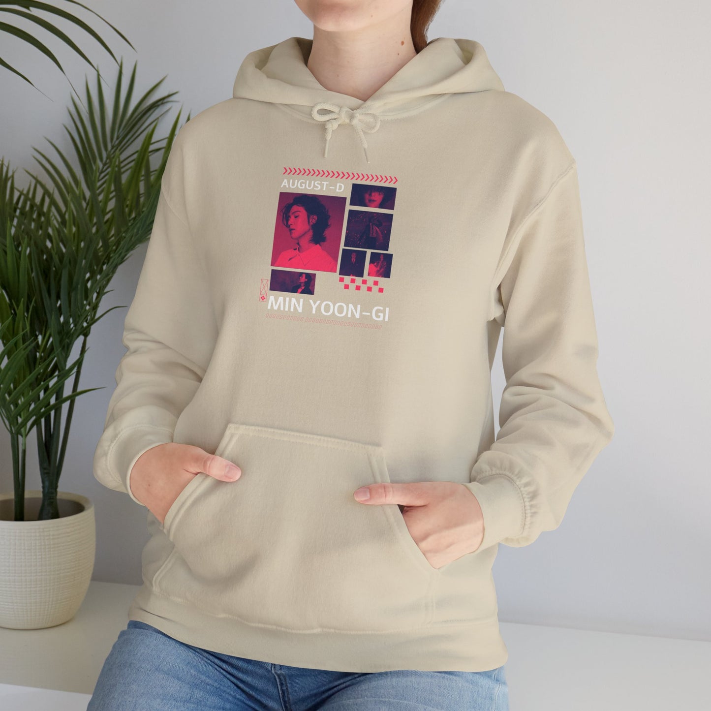 Min Yoon-gi Photo Grid Hoodie — K-Pop Retro Tour Aesthetic