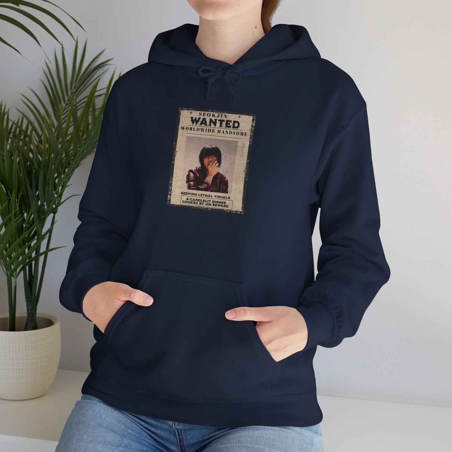 Jin Hoodie — "WANTED" Vintage Photo Poster Graphic Hoodie