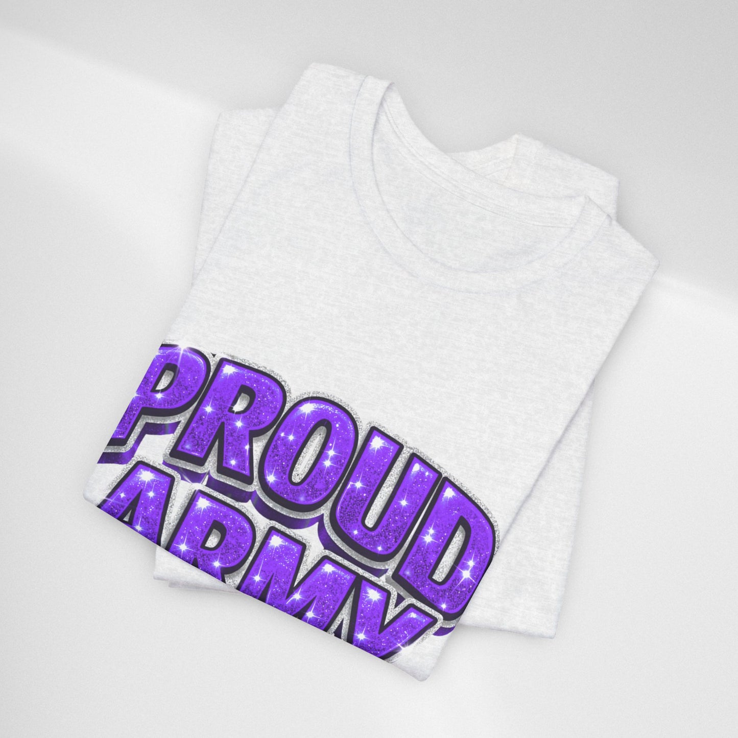 Proud Army T-Shirt — Bold Purple BTS Support Tee