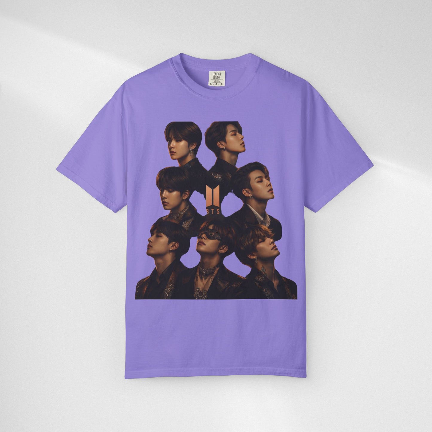BTS Portrait Collage T-Shirt — Dark Mood Graphic Tee