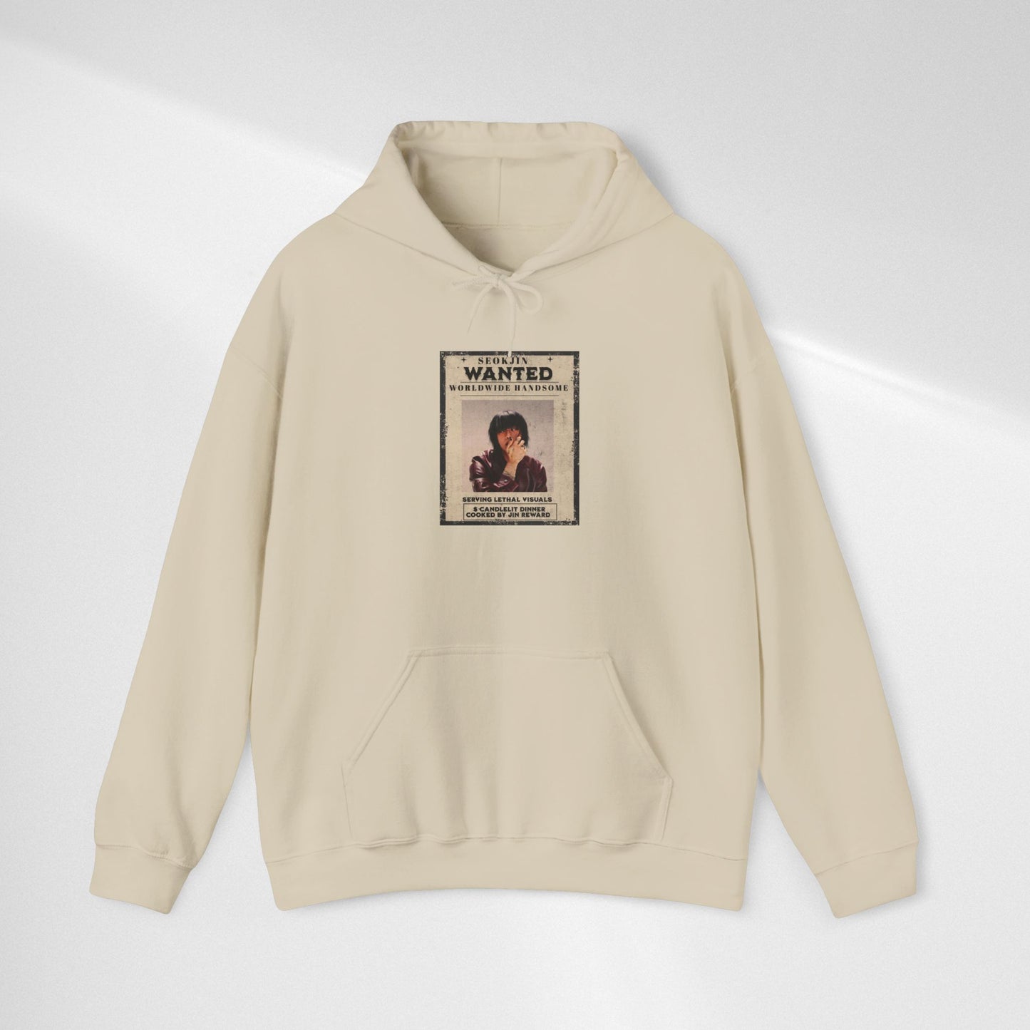 Jin Hoodie — "WANTED" Vintage Photo Poster Graphic Hoodie