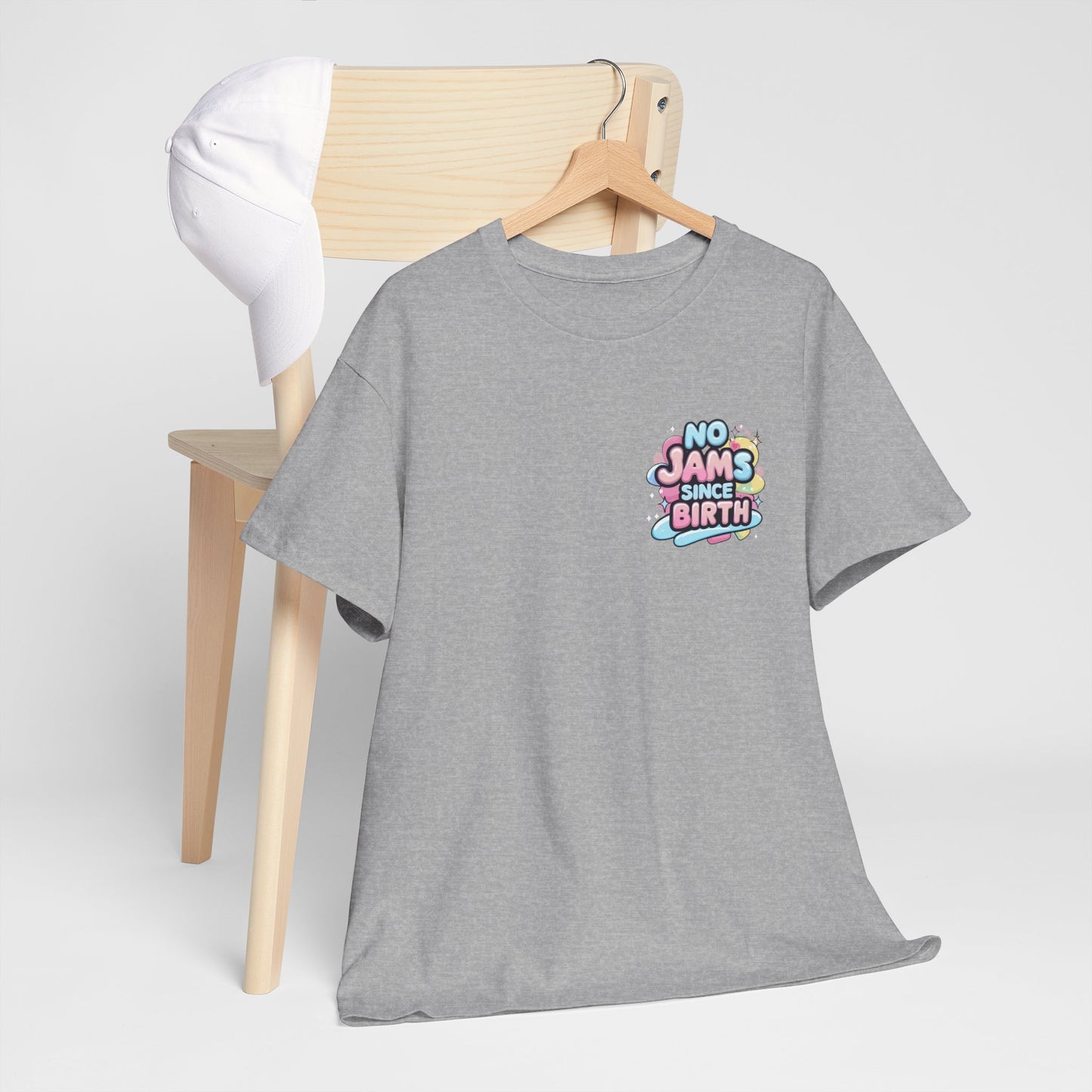 No Jams Since Birth T-Shirt — Cute Pastel Graphic Tee