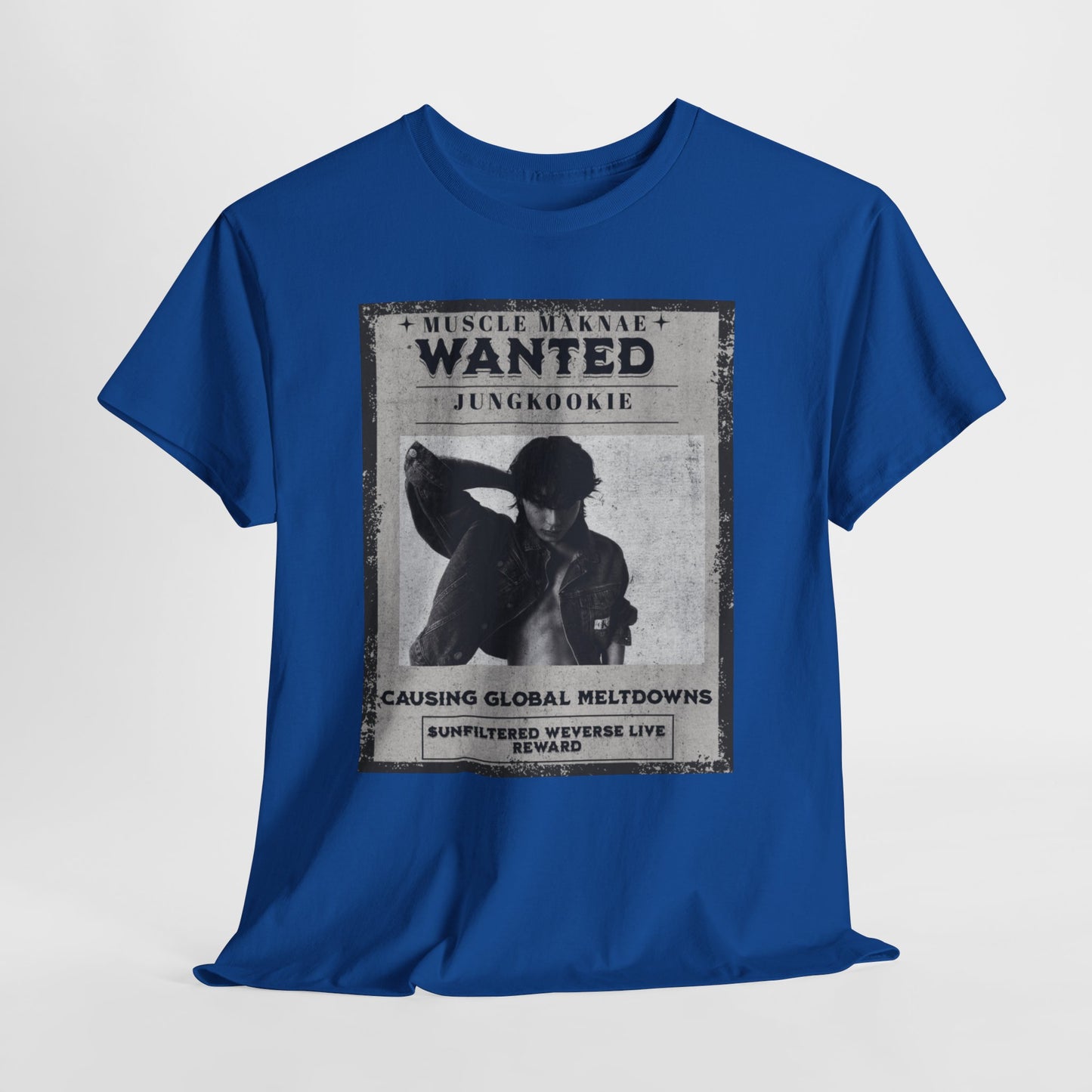Wanted Poster T-Shirt — "Jungkookie" Vintage K-Pop Graphic Tee