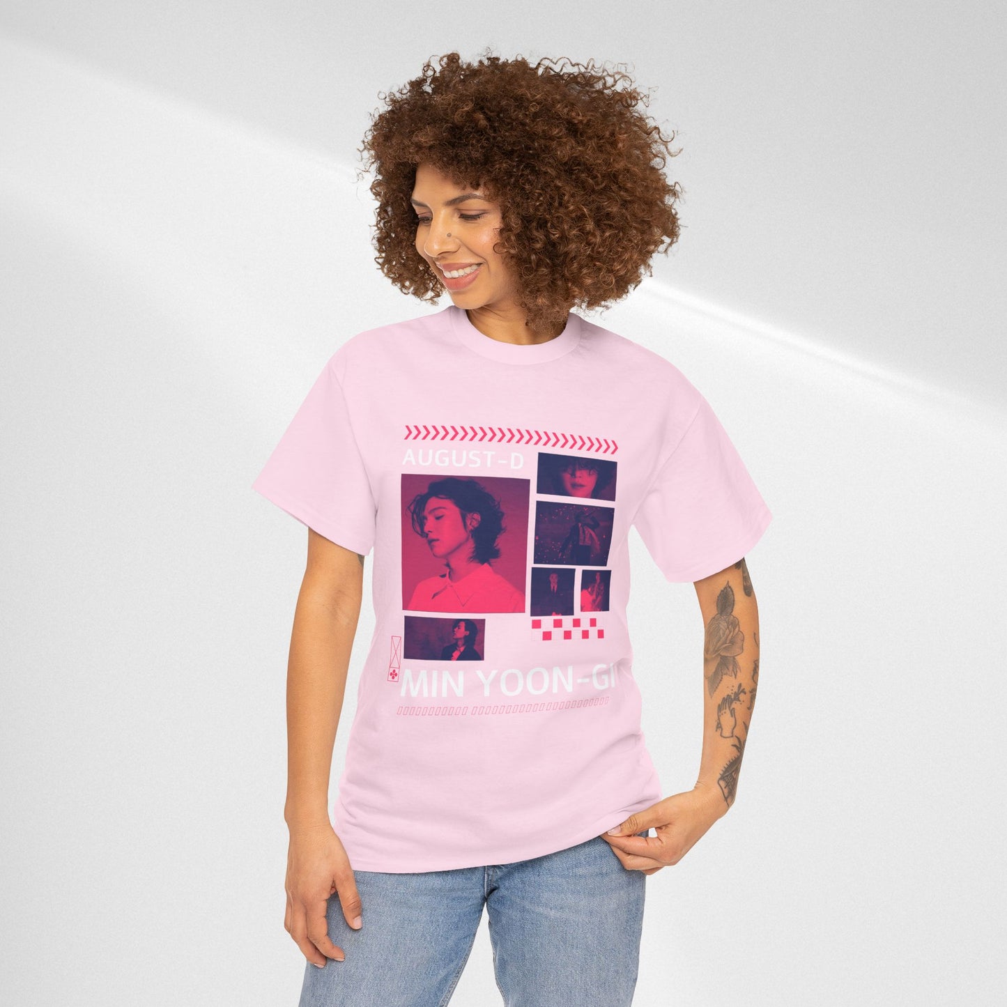 Min Yoon-Gi Photo Grid Tee — K‑Pop BTS August‑D Fan Shirt