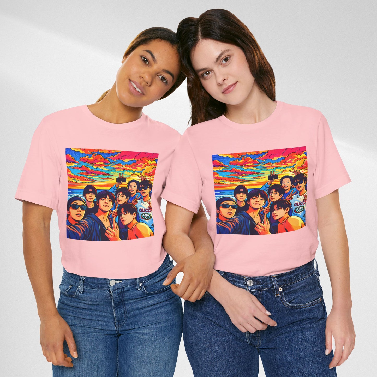 BTS Vibrant Sunset Group Portrait Tee