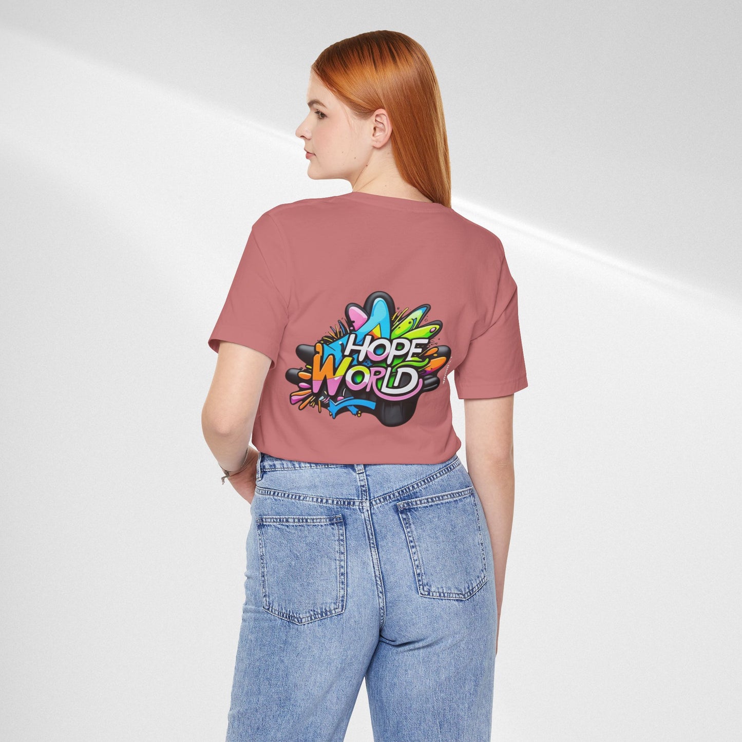 Hope World Graphic Tee — Colorful Graffiti BTS-Inspired Shirt