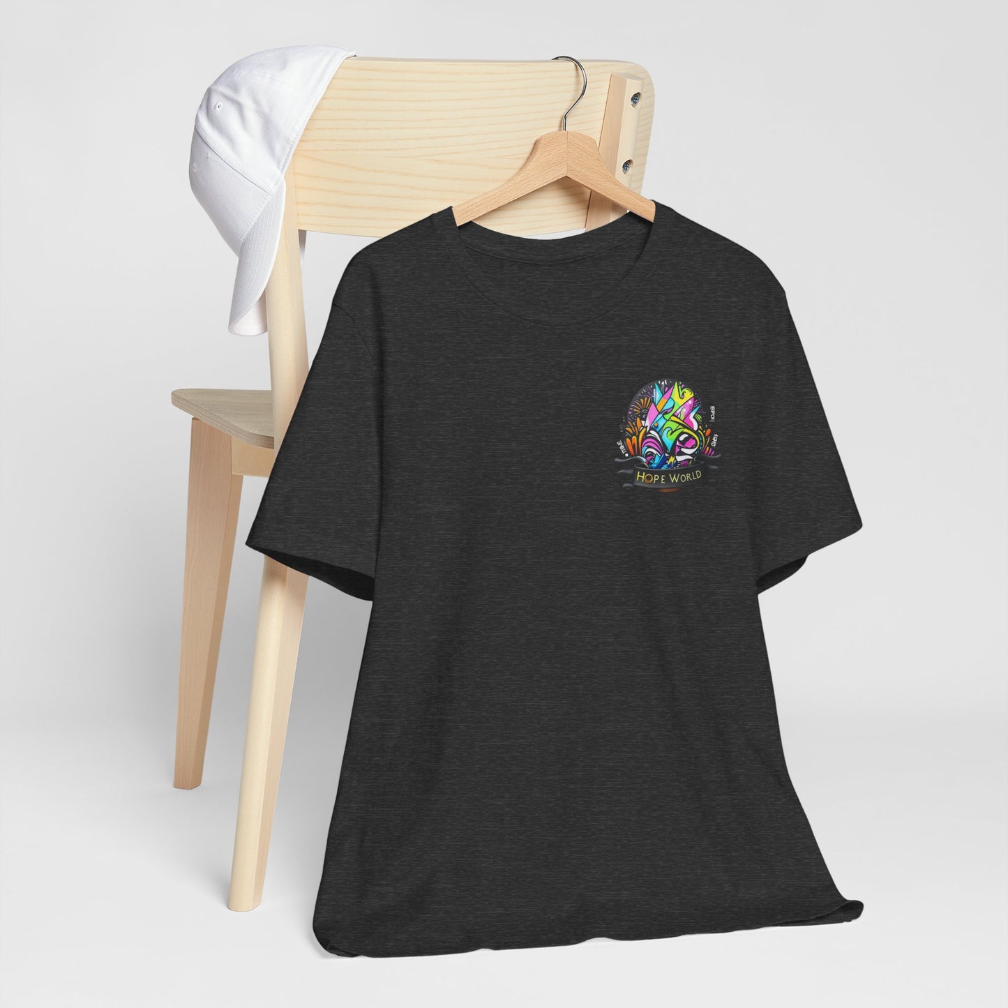 Hope World Graphic Tee — Colorful Graffiti BTS-Inspired Shirt