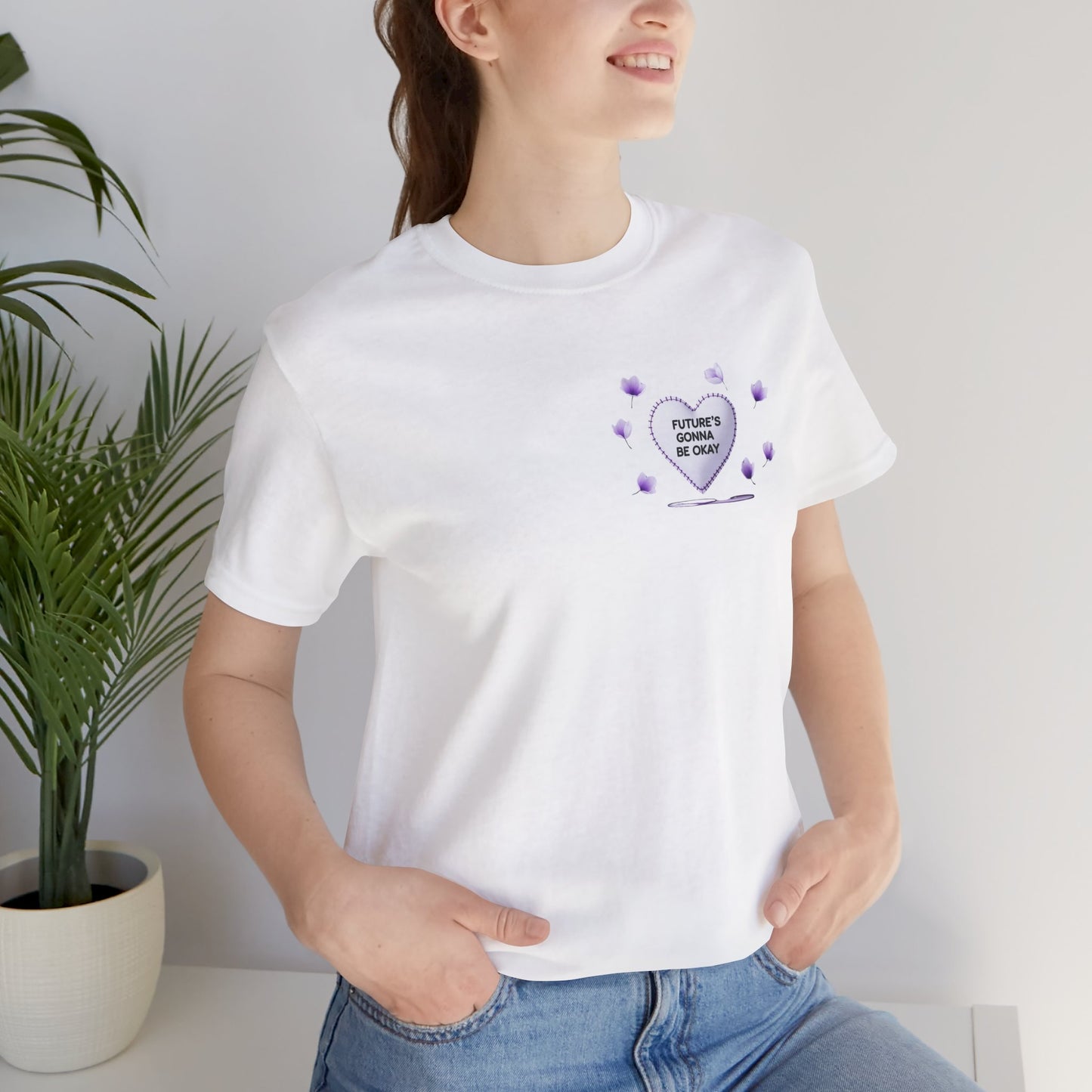 Future's Gonna Be Okay T-Shirt — Purple Heart Positive Graphic Tee