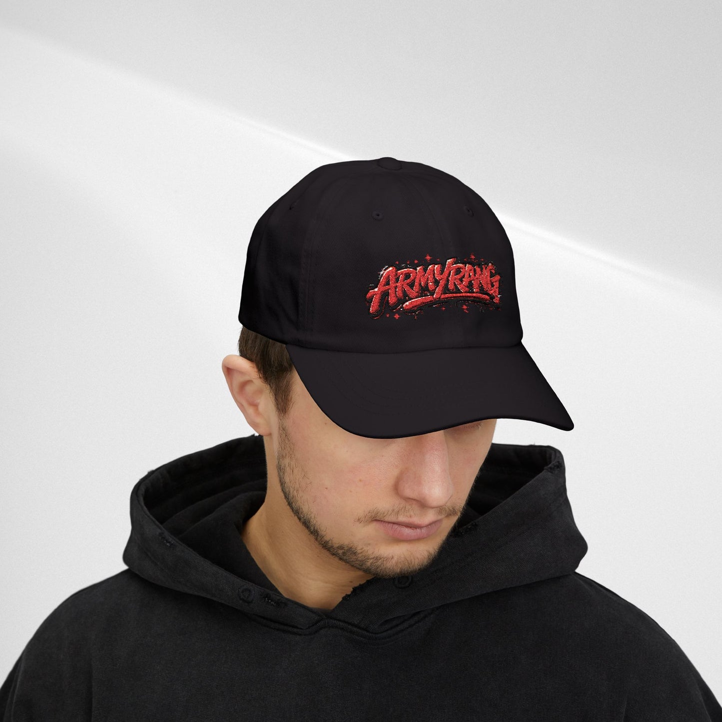 Dad Cap - Red Graffiti "ARMYRANG" Embroidered Baseball Hat