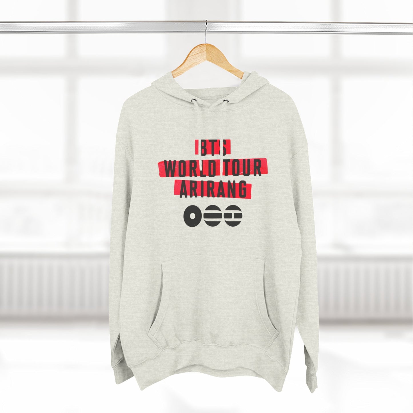 BTS World Tour Hoodie — 'Arirang' Fleece Pullover with Tour Dates