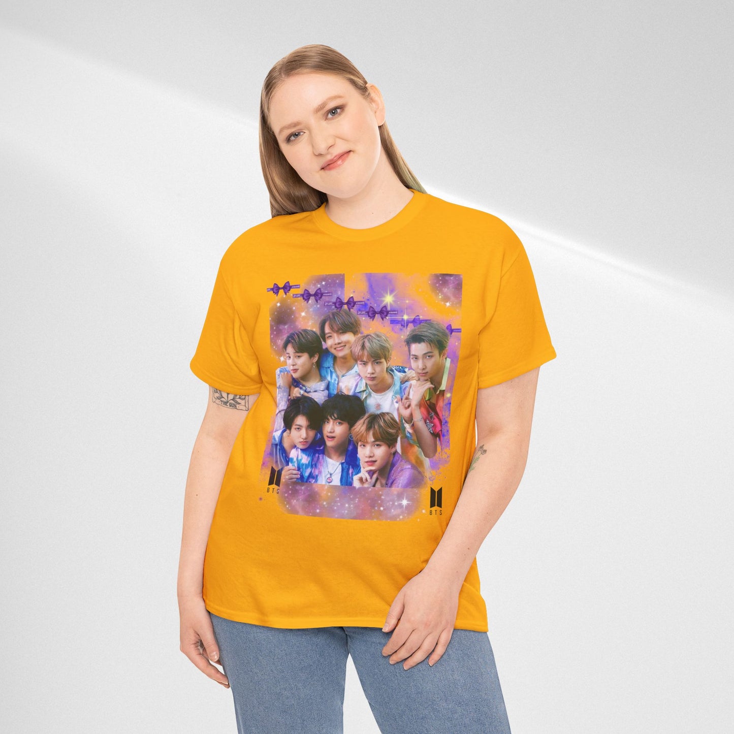 BTS Collage Tee — Purple Dream Photo Graphic T-Shirt