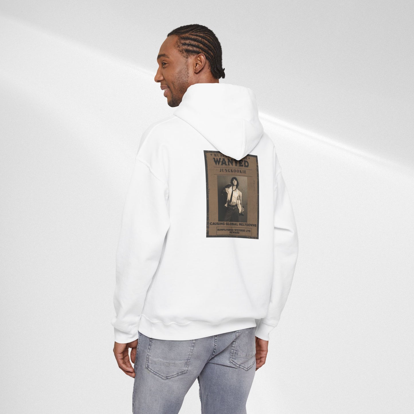 Hoodie — Vintage JK 'WANTED' Poster Graphic Pullover