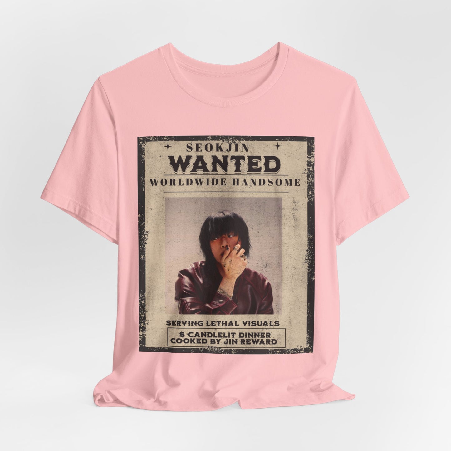 T-Shirt — 'Seokjin Wanted: Worldwide Handsome' Vintage Poster Tee