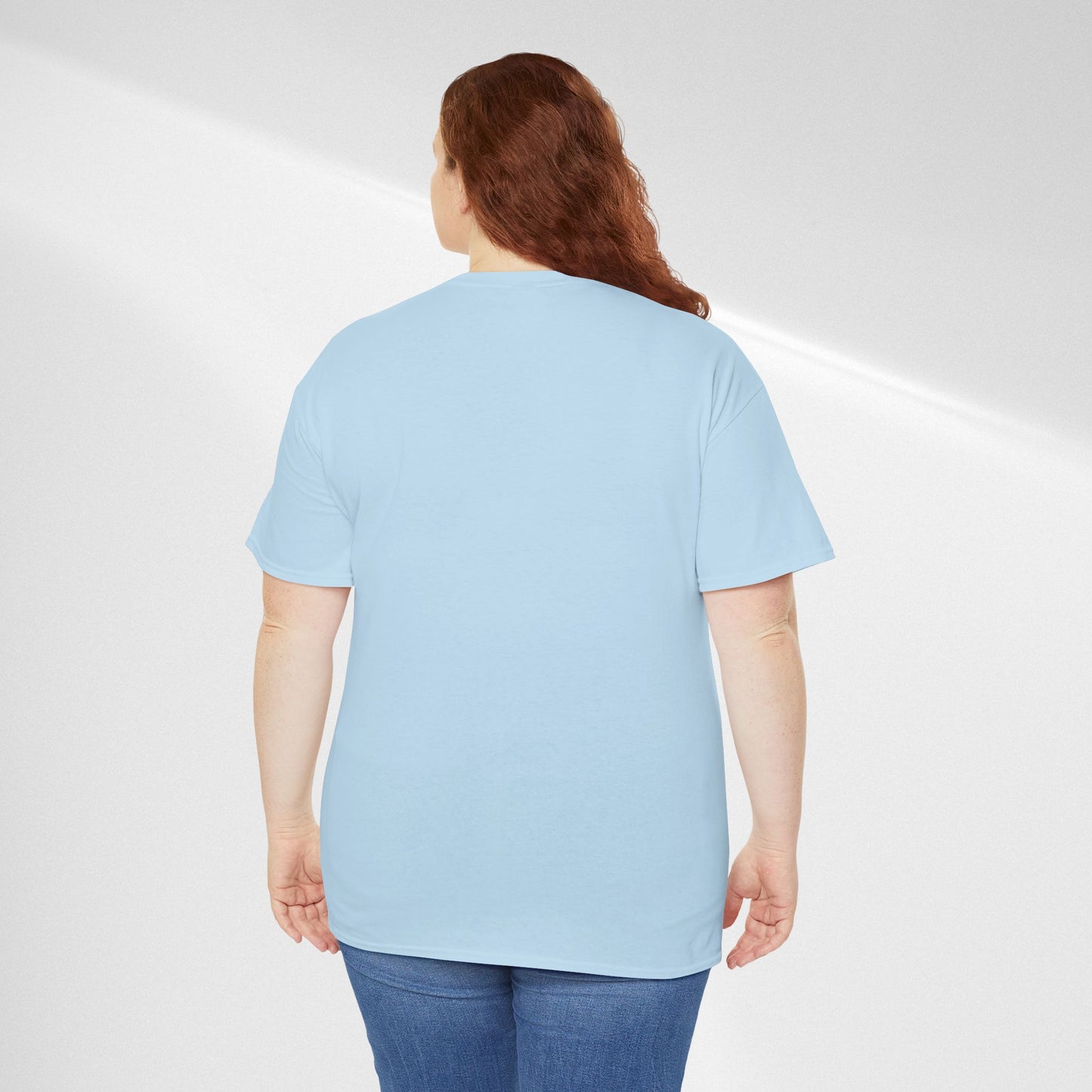 Blue & Grey Heart T-Shirt — Watercolor Cloud Heart Design