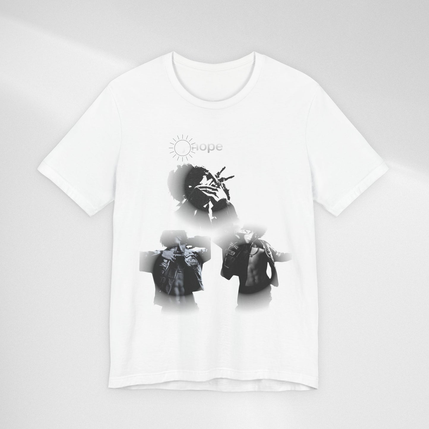 J hope Graphic Tee — Moody Monochrome Portraits