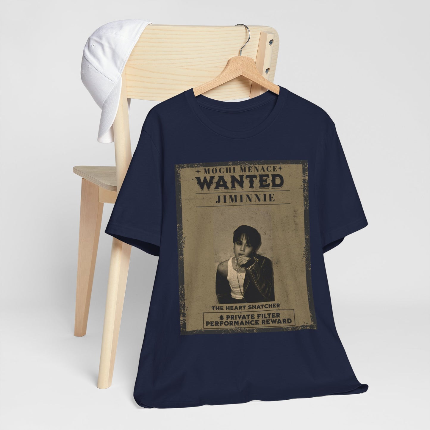 JIMIN Wanted Poster Graphic Tee — 'Mischief Menace' Vintage Style