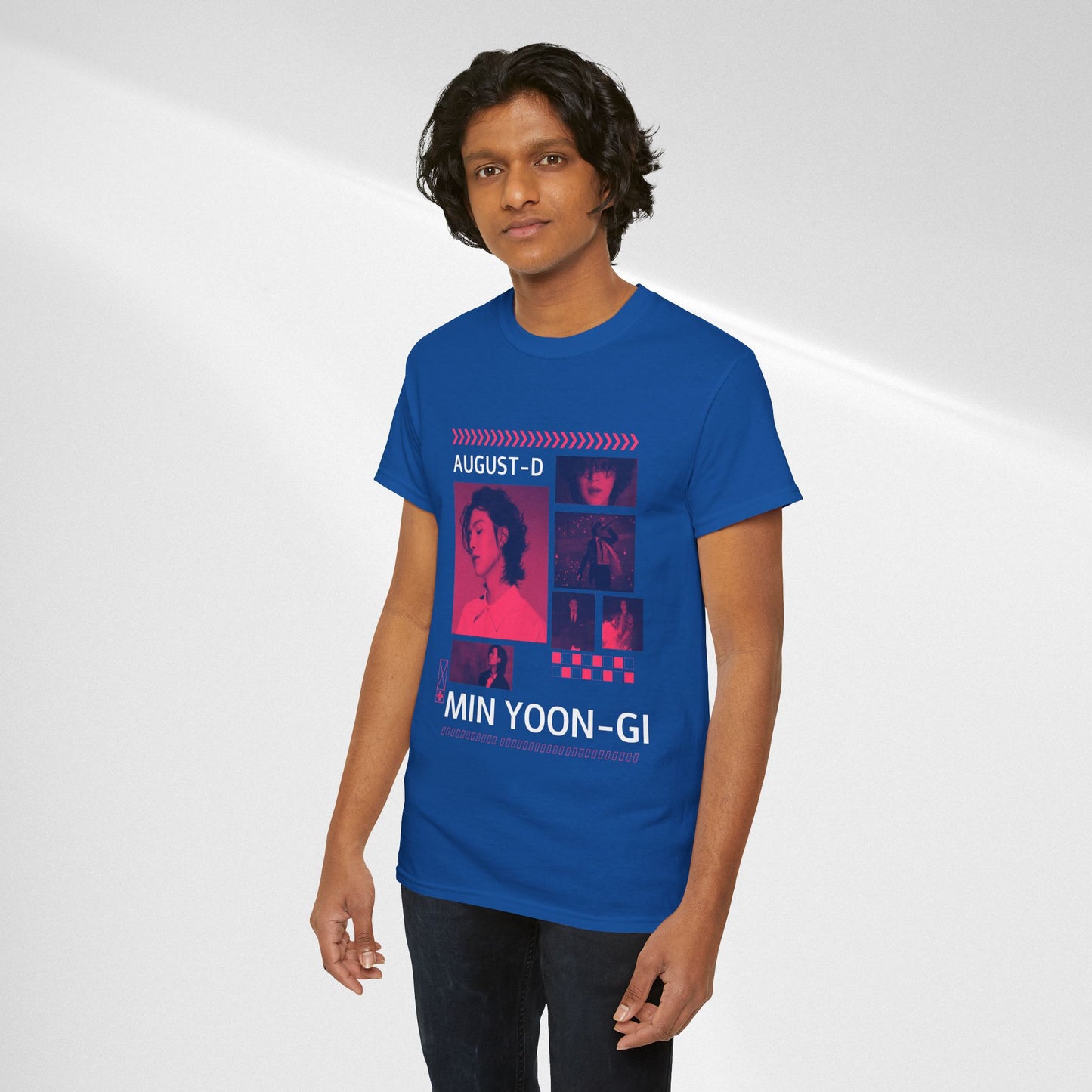 Min Yoon-Gi Photo Grid Tee — K‑Pop BTS August‑D Fan Shirt