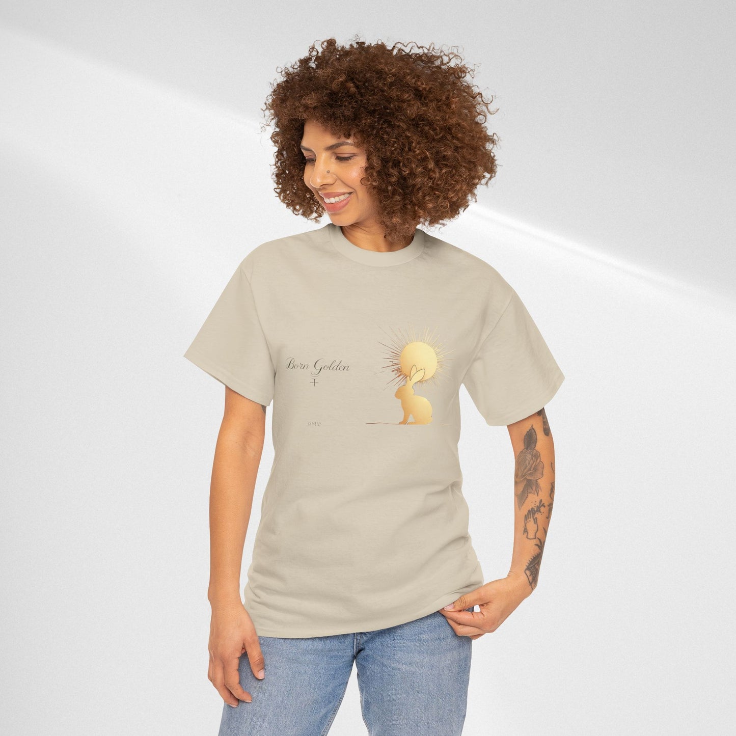 JK Golden Child T-Shirt — 'Born Golden' Cute Kids Illustration Tee