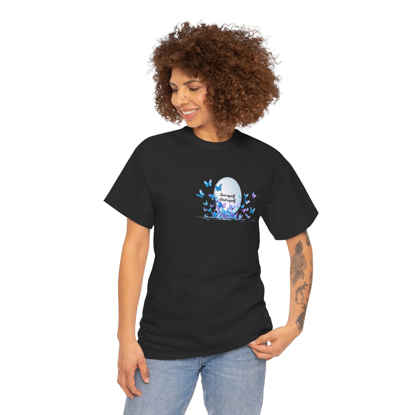 Butterfly Moon T-Shirt — "Strength Through Change" Inspirational Tee