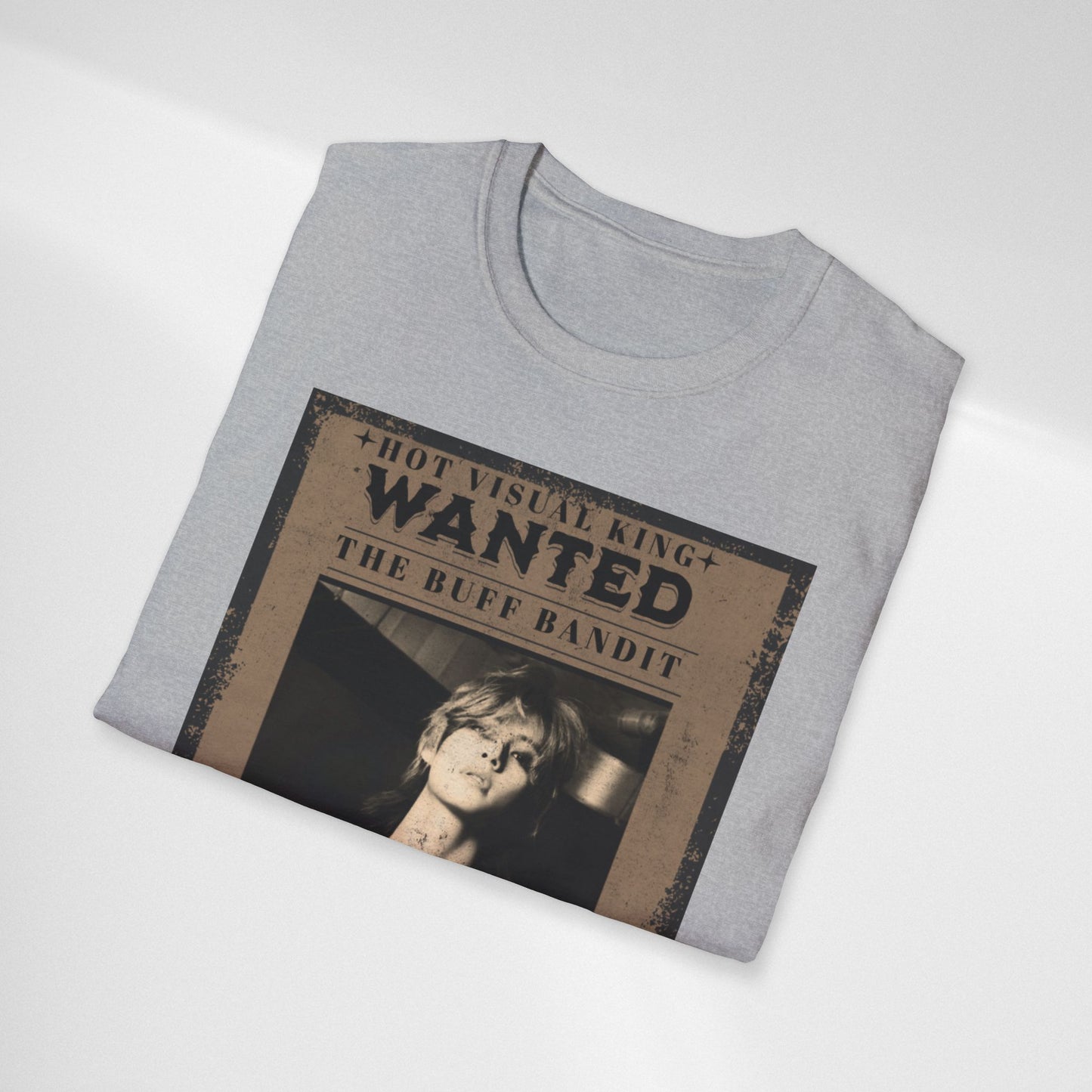 Wanted V Poster Graphic T-Shirt — "The Ruff Bandit" Vintage Western Mugshot Tee