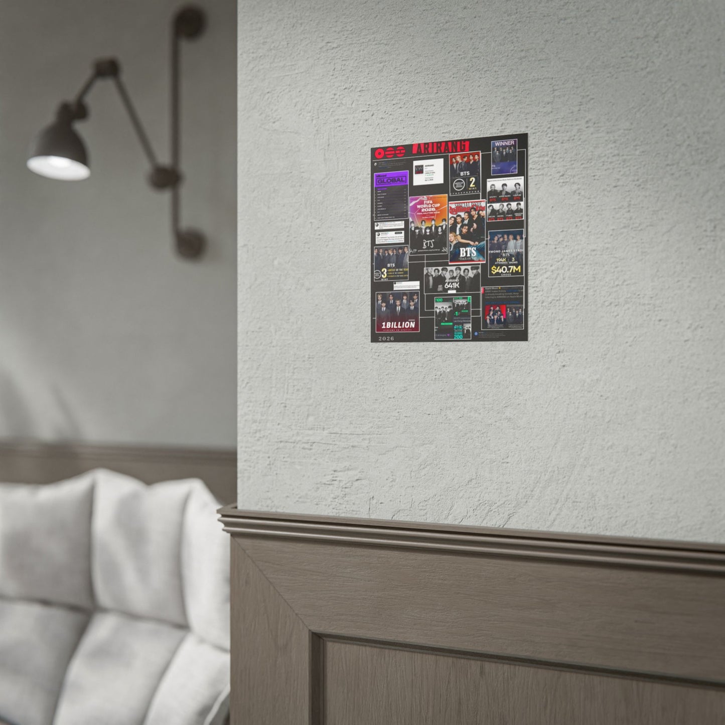 BTS ARIRANG Collage Rolled Poster – 2026 Achievements & Milestones Wall Art