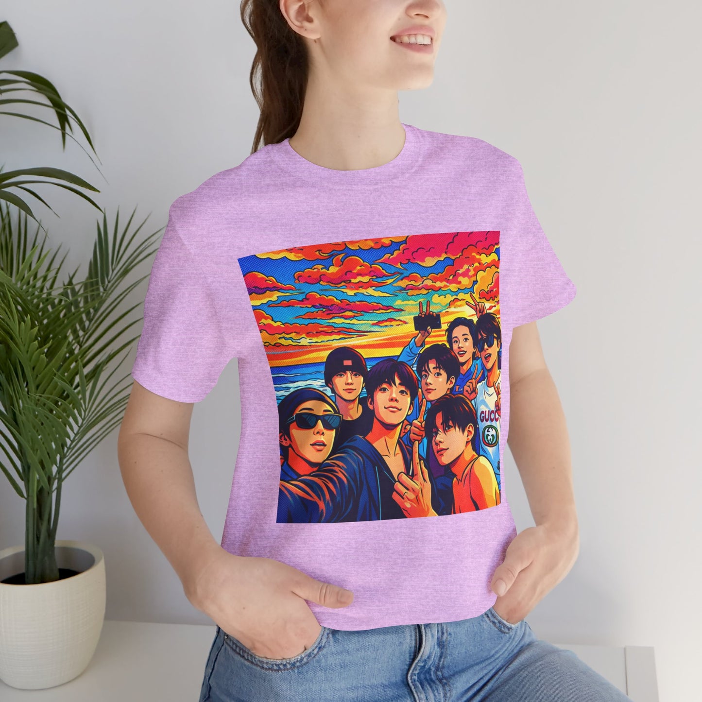 BTS Vibrant Sunset Group Portrait Tee