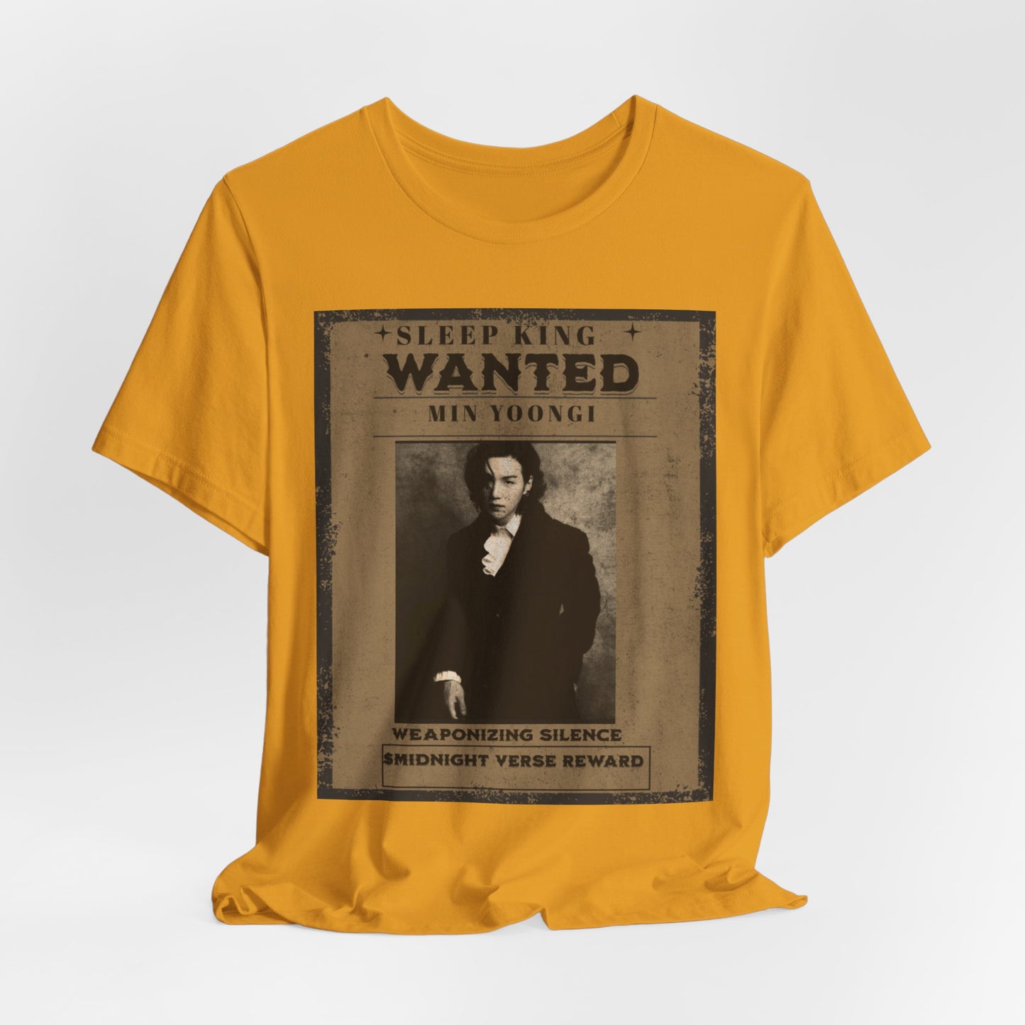 Sleep King Wanted Tee — Vintage 'Min Yoongi' Poster Shirt