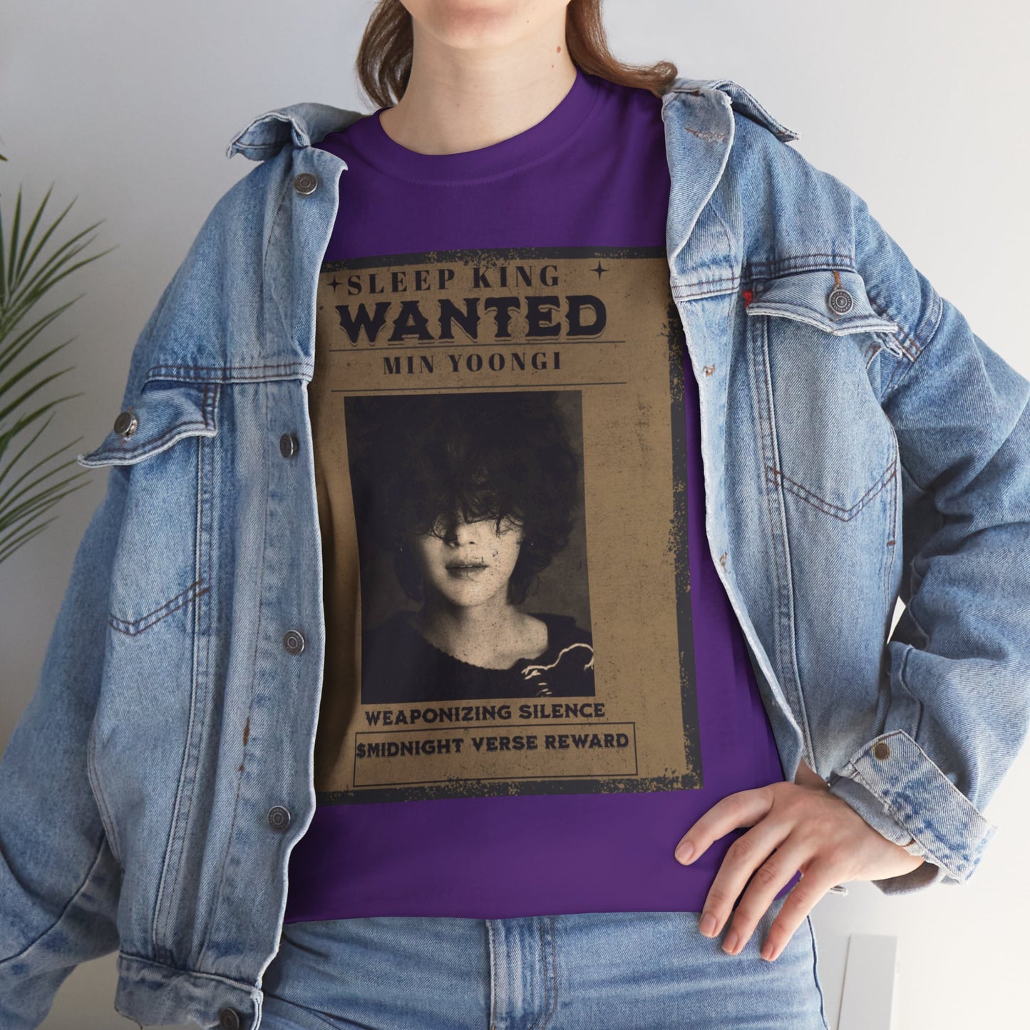 Suga Vintage “Sleeping Wanted” Retro Poster T-Shirt