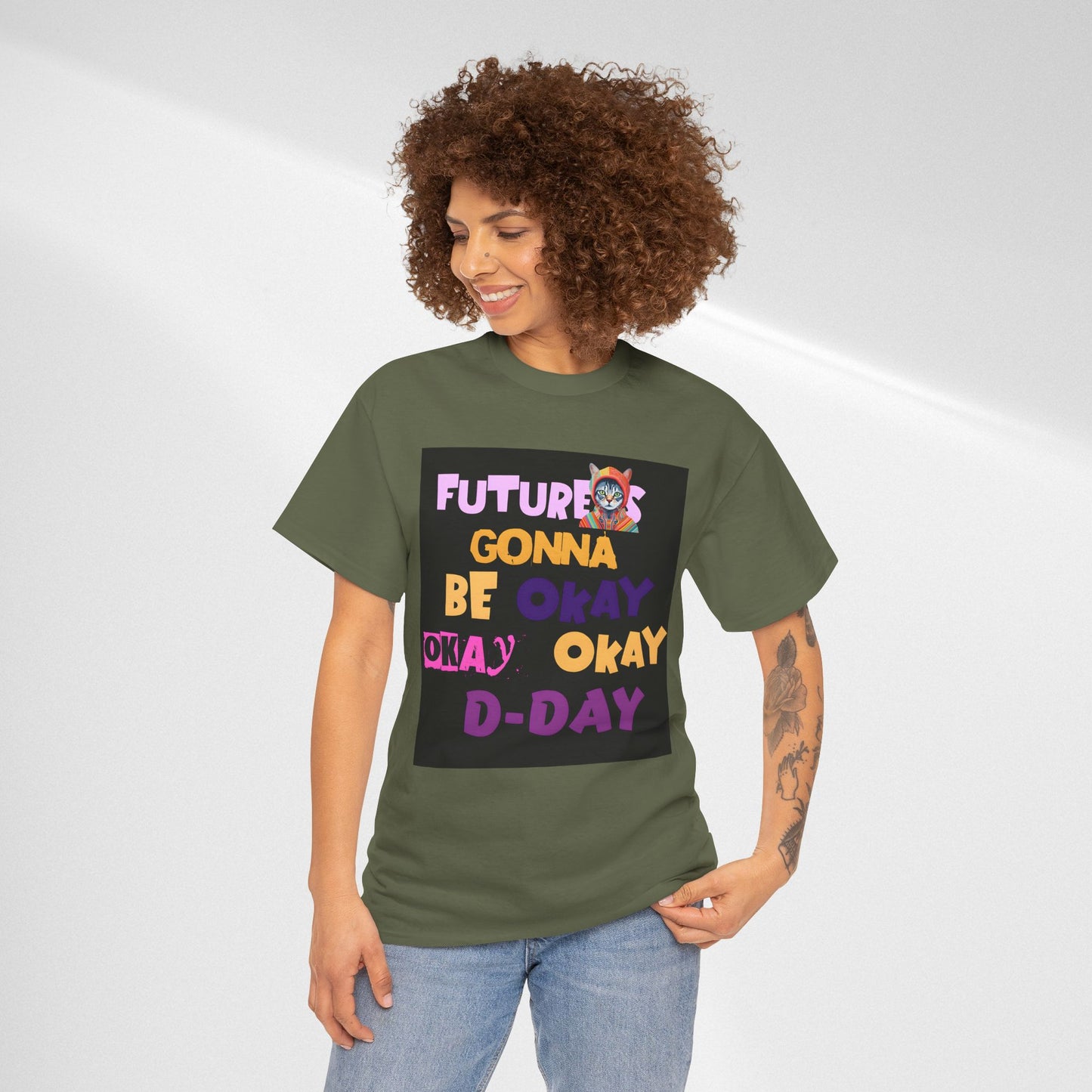 Future's Gonna Be Okay D-Day T-Shirt — Positive Retro Graphic Tee