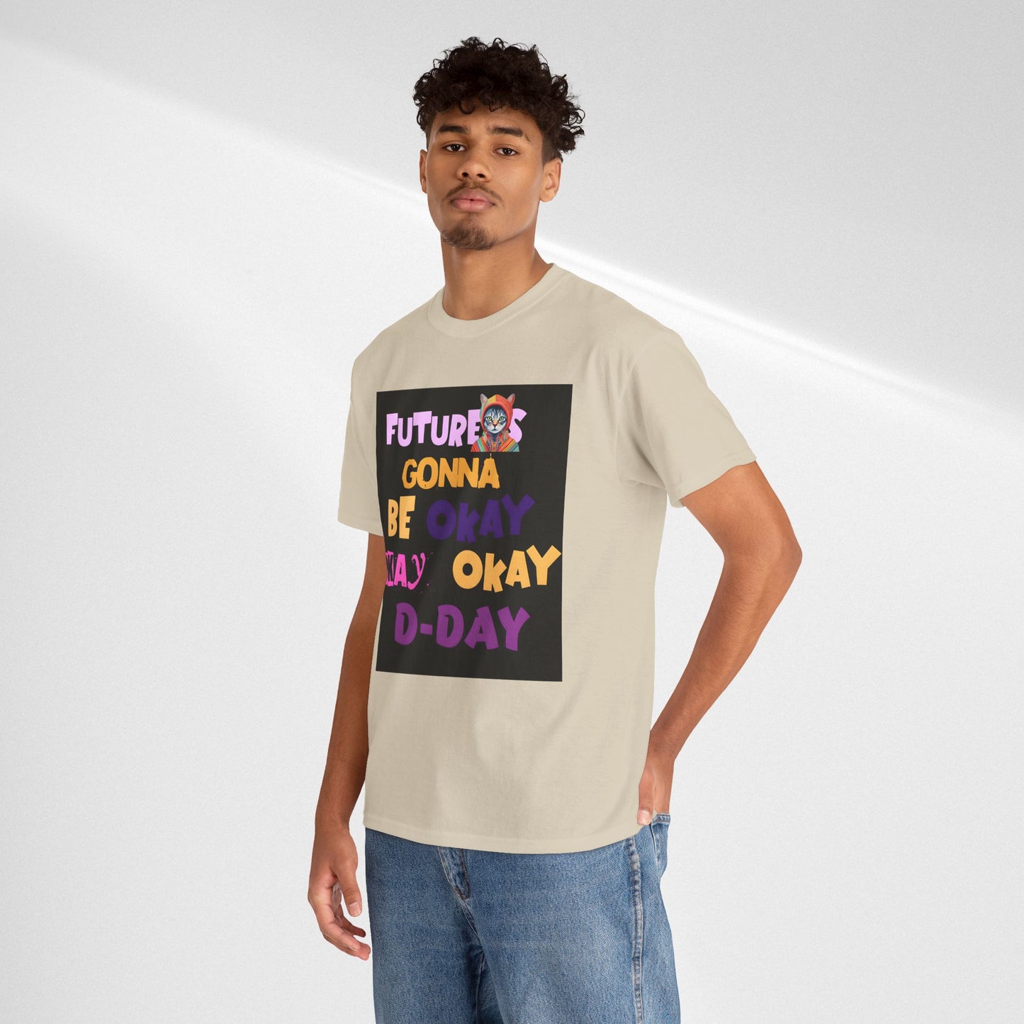 Future's Gonna Be Okay D-Day T-Shirt — Positive Retro Graphic Tee