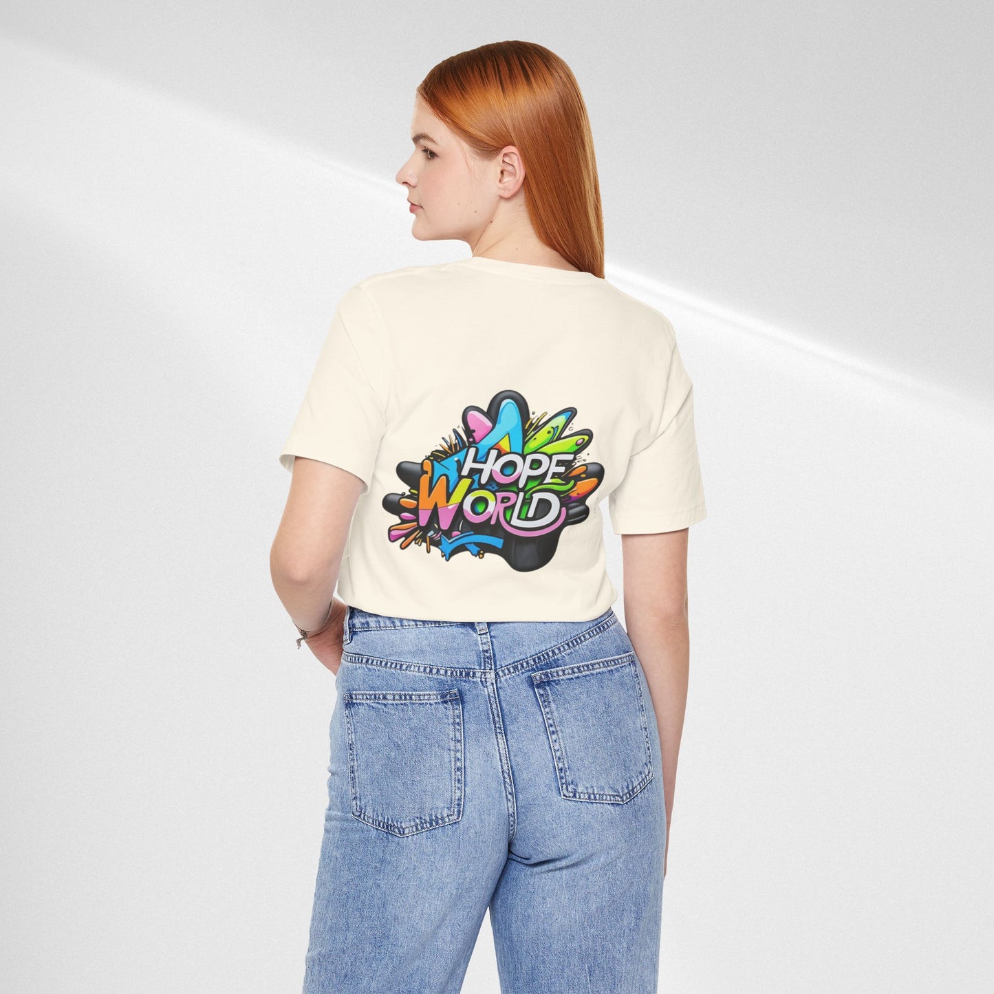 Hope World Graphic Tee — Colorful Graffiti BTS-Inspired Shirt